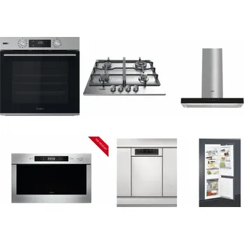 Set domácích spotřebičů WHIRLPOOL OMSK58HU1SX + WHIRLPOOL TKRL 661 IX EU + WHIRLPOOL WHBS 62F LT K + WHIRLPOOL AMW 423/IX + WHIRLPOOL WSBO 3O34 PF X + WHIRLPOOL ART 65031