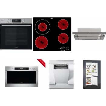 Set domácích spotřebičů WHIRLPOOL OMSK58HU1SX + WHIRLPOOL AKT 8130/NE + WHIRLPOOL AKR 5390/1 IX + WHIRLPOOL AMW 423/IX + WHIRLPOOL WSIC 3M27 C + WHIRLPOOL ART 65031