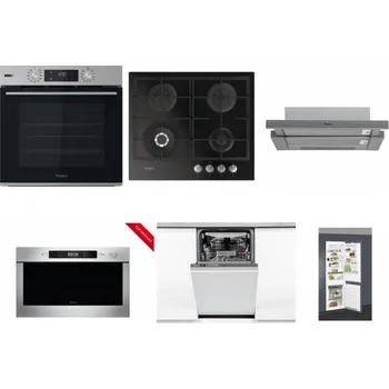 Set domácích spotřebičů WHIRLPOOL OMSK58HU1SX + WHIRLPOOL GOFL 629/NB + WHIRLPOOL AKR 749/1 IX + WHIRLPOOL AMW 423/IX + WHIRLPOOL WSIO 3O34 PFE X + WHIRLPOOL ART 66112