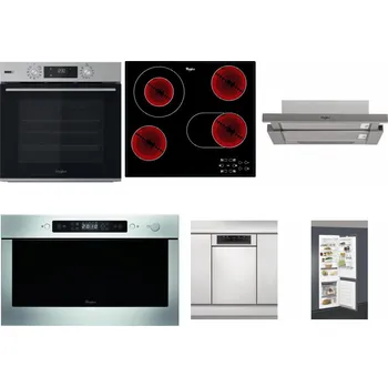 Set domácích spotřebičů WHIRLPOOL OMSK58HU1SX + WHIRLPOOL AKT 8190/BA + WHIRLPOOL AKR 5390/1 IX + WHIRLPOOL AMW 439 IX + WHIRLPOOL WSBO 3O34 PF X + WHIRLPOOL ART 66112