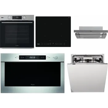 Set domácích spotřebičů WHIRLPOOL OMSK58HU1SX + WHIRLPOOL WL S7260 NE + WHIRLPOOL AKR 749/1 IX + WHIRLPOOL AMW 439 IX + WHIRLPOOL WIO 3T133 PLE