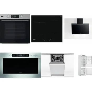 Set domácích spotřebičů WHIRLPOOL OMSK58HU1SX + WHIRLPOOL WS Q2760 BF + WHIRLPOOL AKR 62F LT K + WHIRLPOOL AMW 439 IX + WHIRLPOOL WSIO 3O34 PFE X + WHIRLPOOL WHC18 T311