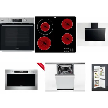 Set domácích spotřebičů WHIRLPOOL OMSK58HU1SX + WHIRLPOOL AKT 8130/NE + WHIRLPOOL AKR 62F LT K + WHIRLPOOL AMW 423/IX + WHIRLPOOL WSIO 3O34 PFE X + WHIRLPOOL ART 65031