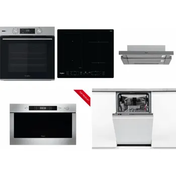 Set domácích spotřebičů WHIRLPOOL OMSK58HU1SX + WHIRLPOOL WL B8160 NE + WHIRLPOOL AKR 749/1 IX + WHIRLPOOL AMW 423/IX + WHIRLPOOL WSIO 3O34 PFE X