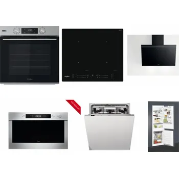 Set domácích spotřebičů WHIRLPOOL OMSK58HU1SX + WHIRLPOOL WL S7260 NE + WHIRLPOOL AKR 62F LT K + WHIRLPOOL AMW 423/IX + WHIRLPOOL WIO 3T133 PLE + WHIRLPOOL ART 65031