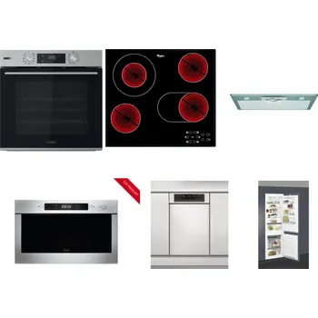 Set domácích spotřebičů WHIRLPOOL OMSK58HU1SX + WHIRLPOOL AKT 8190/BA + WHIRLPOOL AKR 650/1 IX + WHIRLPOOL AMW 423/IX + WHIRLPOOL WSBO 3O34 PF X + WHIRLPOOL ART 66112