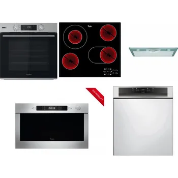 Set domácích spotřebičů WHIRLPOOL OMSK58HU1SX + WHIRLPOOL AKT 8190/BA + WHIRLPOOL AKR 650/1 IX + WHIRLPOOL AMW 423/IX + WHIRLPOOL WBC 3C34 PF X