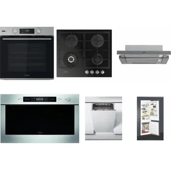 Set domácích spotřebičů WHIRLPOOL OMSK58HU1SX + WHIRLPOOL GOFL 629/NB + WHIRLPOOL AKR 749/1 IX + WHIRLPOOL AMW 439 IX + WHIRLPOOL WSIC 3M27 C + WHIRLPOOL ART 65031