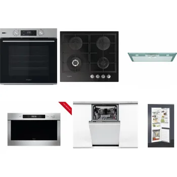 Set domácích spotřebičů WHIRLPOOL OMSK58HU1SX + WHIRLPOOL GOFL 629/NB + WHIRLPOOL AKR 650/1 IX + WHIRLPOOL AMW 423/IX + WHIRLPOOL WSIO 3O34 PFE X + WHIRLPOOL ART 65031