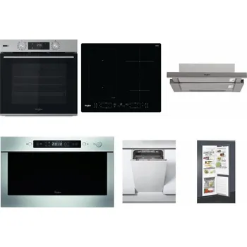 Set domácích spotřebičů WHIRLPOOL OMSK58HU1SX + WHIRLPOOL WL B8160 NE + WHIRLPOOL AKR 5390/1 IX + WHIRLPOOL AMW 439 IX + WHIRLPOOL WSIC 3M27 C + WHIRLPOOL ART 65031