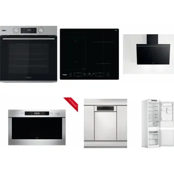 Set domácích spotřebičů WHIRLPOOL OMSK58HU1SX + WHIRLPOOL WL B8160 NE + WHIRLPOOL AKR 62F LT K + WHIRLPOOL AMW 423/IX + WHIRLPOOL WSBO 3O34 PF X + WHIRLPOOL WHC18 T311