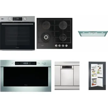 Set domácích spotřebičů WHIRLPOOL OMSK58HU1SX + WHIRLPOOL GOFL 629/NB + WHIRLPOOL AKR 650/1 IX + WHIRLPOOL AMW 439 IX + WHIRLPOOL WSBO 3O34 PF X + WHIRLPOOL ART 65031