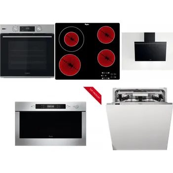 Set domácích spotřebičů WHIRLPOOL OMSK58HU1SX + WHIRLPOOL AKT 8130/NE + WHIRLPOOL AKR 62F LT K + WHIRLPOOL AMW 423/IX + WHIRLPOOL WIO 3O540 PELG