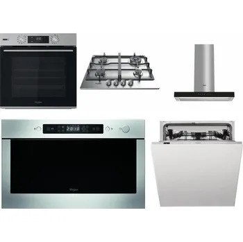 Set domácích spotřebičů WHIRLPOOL OMSK58HU1SX + WHIRLPOOL TKRL 661 IX EU + WHIRLPOOL WHBS 62F LT K + WHIRLPOOL AMW 439 IX + WHIRLPOOL WIC 3C33 PFE