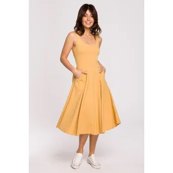 Dámské šaty BeWear Dámské midi šaty Zoltosteon B218 medová XXL