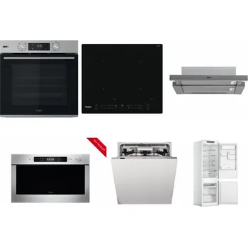 Set domácích spotřebičů WHIRLPOOL OMSK58HU1SX + WHIRLPOOL WL S7260 NE + WHIRLPOOL AKR 749/1 IX + WHIRLPOOL AMW 423/IX + WHIRLPOOL WIO 3T133 PLE + WHIRLPOOL WHC18 T311