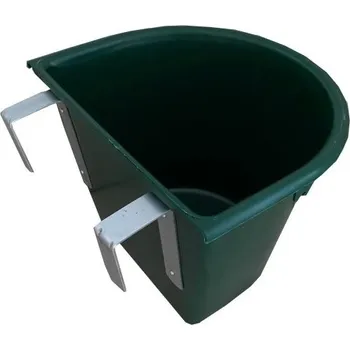 Vědro plastové krmné a napájecí s úchyty, bez držadla 15 l zelené pro koně