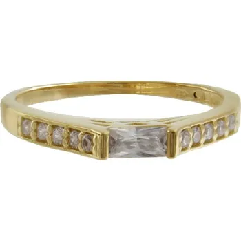 Prsten Zlatý prsten se zirkony, 2.15 g, 54