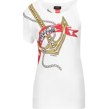 Dámské tričko Pinko Halenka Capperi Coca-Cola | Barva:bílý | Velikost:S