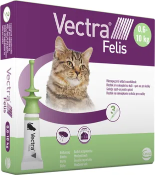 Antiparazitikum pro kočku Ceva Animal Health Slovakia Vectra 3D Felis Spot-on 0,6-10 kg 3x 0,9 ml
