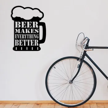 Obraz ASIR Nástěnná dekorace BEER černé kov