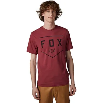 cyklistický dres FOX Cyklistické triko s krátkým rukávem - SHIELD - bordó