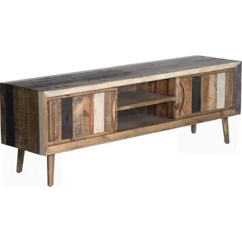 Televizní stolek Masivní TV stolek Cairo recyklované dřevo 160 cm