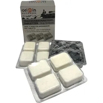Podpalovač Origin Outdoors® Pevný suchý líh / tablety 12 × 14 g Origin Outdoors®, Barva: Vícebarevná
