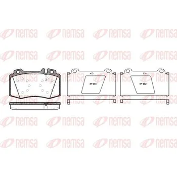 Brzdová destička Sada brzdových destiček, kotoučová brzda REMSA 0769.00