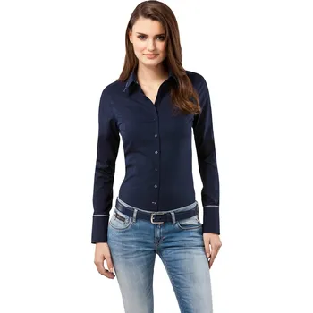 Dámská halenka Dámská košile Vincenzo Boretti 796DB s bílým detailem Velikost: XS / 34 / 02 / 06