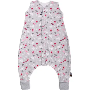 Kojenecký overall Kaarsgaren Letní spací pytel s nohavicemi 110 cm bambus šedý rybičky
