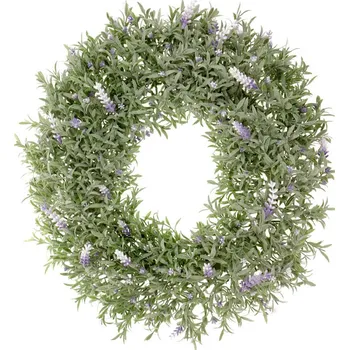 Věnec Dekorační věnec levandule (Levandulový věnec - umělé květy)