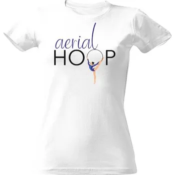 Dámské tričko Tričko s potiskem aerial hoop modrá dámské