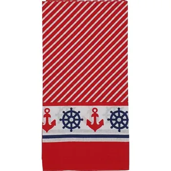 Šátek Dětský šátek červenobílý, námořnický vzor, 55x55cm