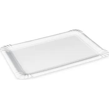 Jednorázové nádobí WIMEX Papírové tácky 17 x 25 cm bílé 100 ks