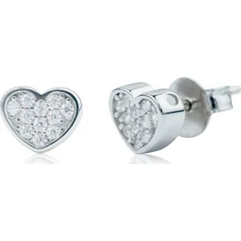 Náušnice Luxur, Třpytivé náušnice Hartie, bílé zlato a zirkony, 585-16-3-2530.1B00.0.00.001