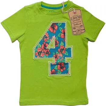 Chlapecké tričko E-Bound Zelené tričko "4" Velikost: 140