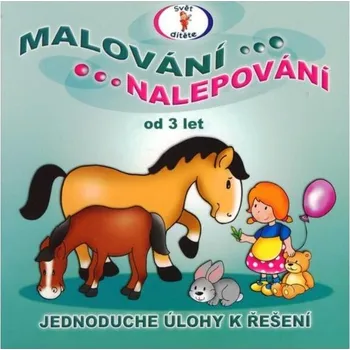 omalovánky Malování a nalepování - Jednoduché úlohy k řešení