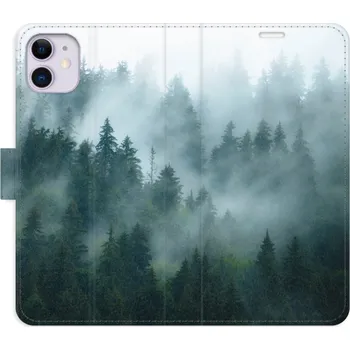 Pouzdro na mobilní telefon Flip pouzdro iSaprio - Apple iPhone 11 - Dark Forest - kapsičky na karty (Knížkový flip kryt, obal, pouzdro iSaprio na mobil Apple iPhone 11 - Dark Forest - 360° ochrana telefonu, přihrádka na karty a hotovost, funkce stojánku, pevná TPU vanička, spolehli