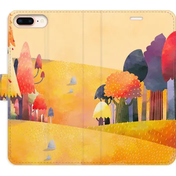 Pouzdro na mobilní telefon Flip pouzdro iSaprio - Apple iPhone 7 Plus / 8 Plus - Autumn Forest - kapsičky na karty (Knížkový flip kryt, obal, pouzdro iSaprio na mobil Apple iPhone 7 Plus / 8 Plus - Autumn Forest - 360° ochrana telefonu, přihrádka na karty a hotovost, funkce stojánk