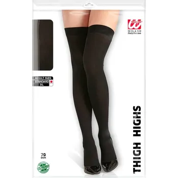 Dámské punčochy Černé nadkolenky - XL