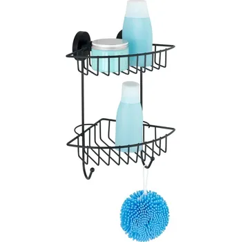 Drátěná police Wenko Bari 2 police černá/kov