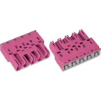 Elektrická zásuvka WAGO 770-1315 síťový konektor WINSTA MIDI zástrčka, rovná Počet kontaktů: 5 25 A červená 50 ks