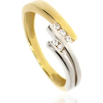 Prsten Zlatnictví Helios Prsten se zirkony B29638