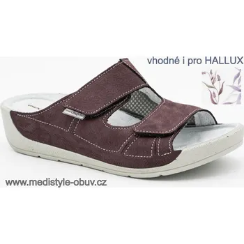 Dámská obuv MEDISTYLE KARIN 1K-B15/4/H pantofel hallux FIALOVÝ vel.37-43, fialová - 37