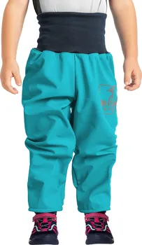 Chlapecké kalhoty Unuo Basic batolecí softshellové kalhoty s fleecem smaragdové