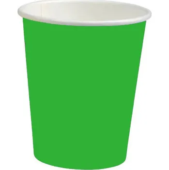 Jednorázové nádobí Papírový kelímek 280 ml světle zelený (pr. 80 mm) (50 ks)
