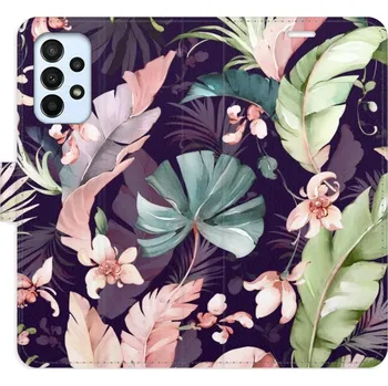 Pouzdro na mobilní telefon Flip pouzdro iSaprio - Samsung Galaxy A23 / A23 5G - Flower Pattern 08 - kapsičky na karty (Knížkový flip kryt, obal, pouzdro iSaprio na mobil Samsung Galaxy A23 / A23 5G - Flower Pattern 08 - 360° ochrana telefonu, přihrádka na karty a hotovost, funkce)