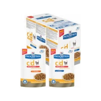 Pro kočku Hill's Feline C/D kapsička Chicken Urinary Stress 12 x 85g