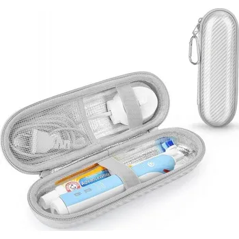 PhD Keisi Cestovní pouzdro 1 ks pro elektrické kartáčky Oral B a Philips stříbrné
